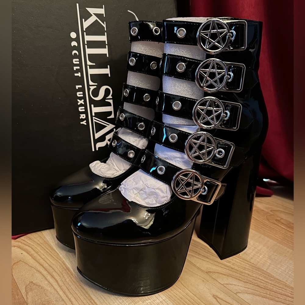 Killstar Panic Platform Heels size 10